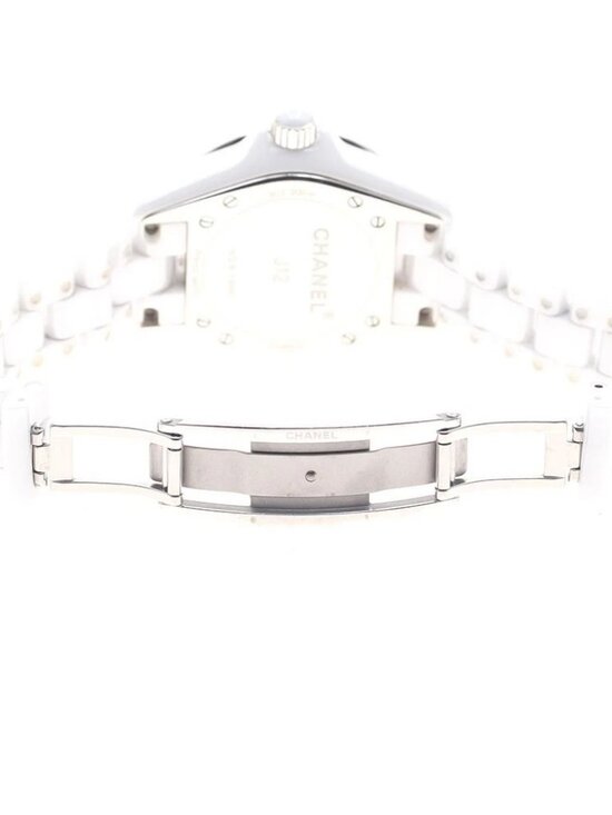 CHANEL J12 H1628 White ceramic 12P diamond white Dial Quartz Ladies Watch_960598